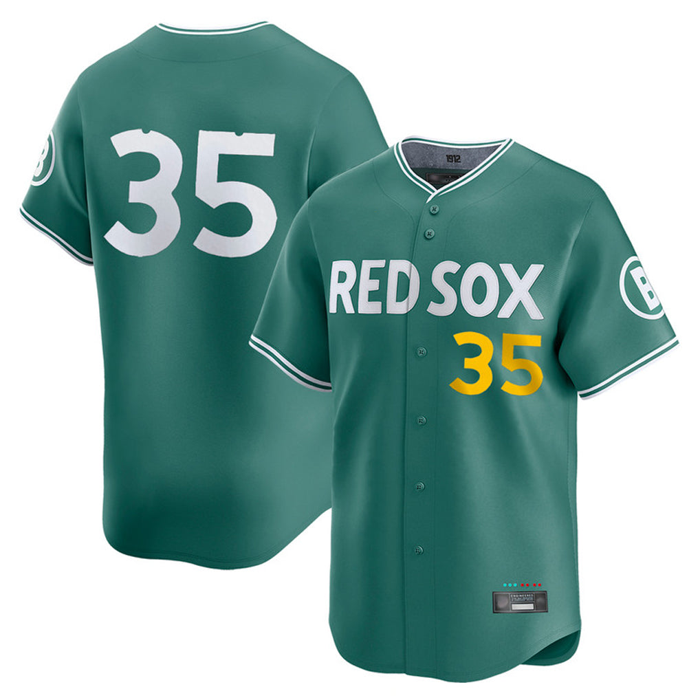 B.Red Sox #35 Garrett Crochet Player Green City Connect Limited Home Game Edoa Stitched Jerseys