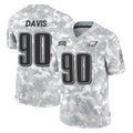 P.Eagles #90 Jordan Davis Player Arctic Camo Salute to Service Limited Game Edoa Stitched Jerseys