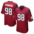H.Texans #98 Sheldon Rankins Player Red Home Game Edoa Stitched Jerseys