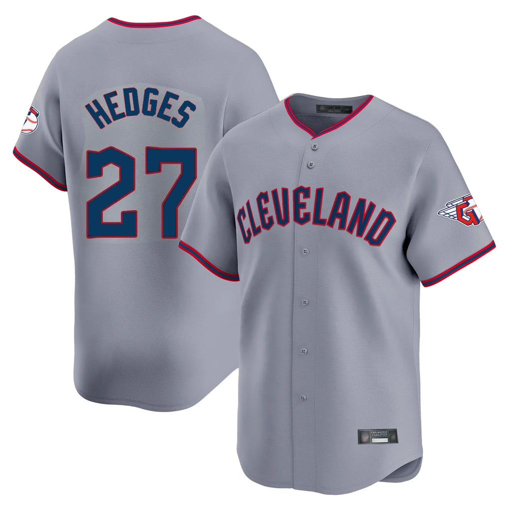 C.Guardians #27 Austin Hedges Player Gray Road Limited Home Game Edoa Stitched Jerseys