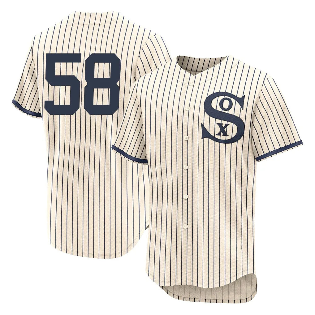 C.White Sox #58 Seranthony Dom¨ªnguez Player Cream Field of Dreams Limited Elite Home Edoa Stitched Jerseys