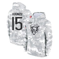 C.Bears #15 Rome Odunze Player Arctic Camo Salute to Service Pullover Hoodies Limited Edoa Stitched Jerseys