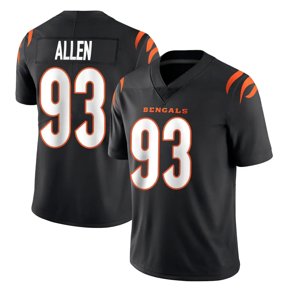 C.Bengals #93 Jonathan Allen Player Black Vapor Untouchable Limited Home Game Edoa Stitched Jerseys