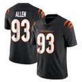 C.Bengals #93 Jonathan Allen Player Black Vapor Untouchable Limited Home Game Edoa Stitched Jerseys