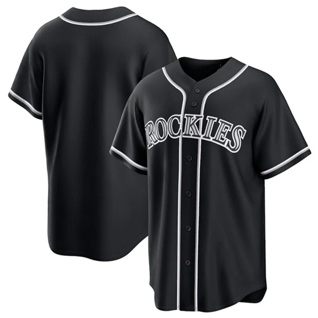 C.Rockies ## Rockies Blank Player Black Fashion Out Home Game Edoa Stitched Jerseys