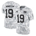 NY.Giants #19 Jameis Winston Player Arctic Camo Salute To Service Limited Game Edoa Stitched Jerseys