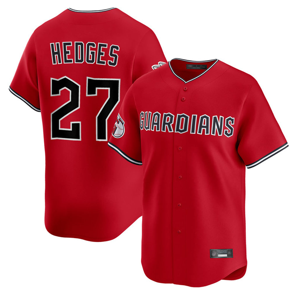 C.Guardians #27 Austin Hedges Player Red Limited Home Edoa Stitched Jerseys