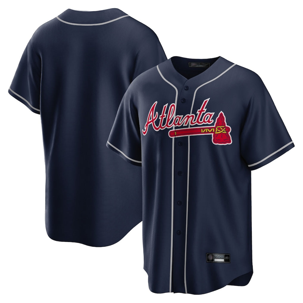 A.Braves ## Braves Blank Player Navy Home Game Edoa Stitched Jerseys
