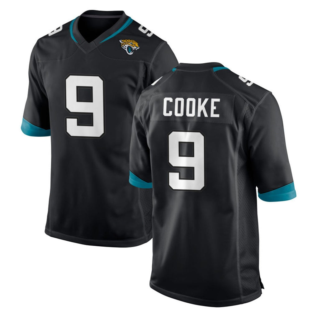 J.Jaguars #9 Logan Cooke Player Black Home Game Edoa Stitched Jerseys