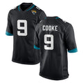 J.Jaguars #9 Logan Cooke Player Black Home Game Edoa Stitched Jerseys