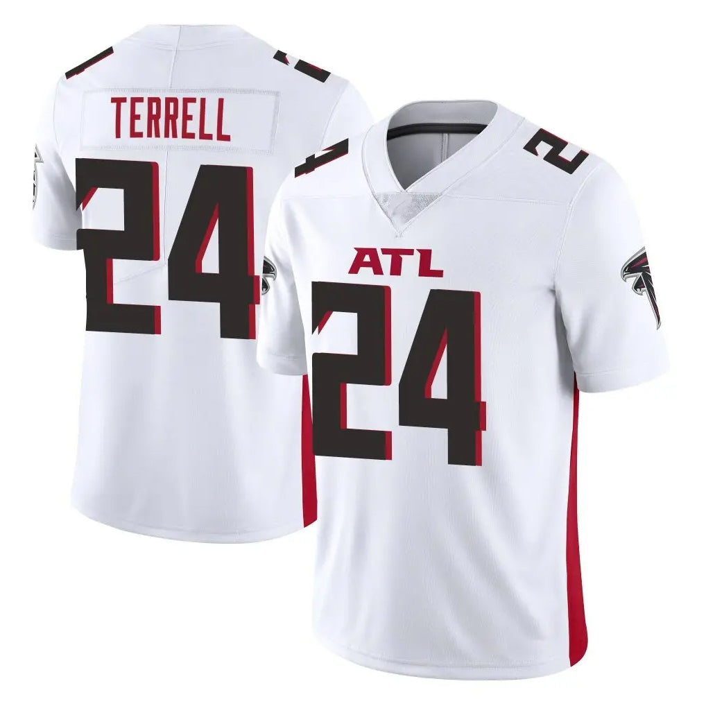 A.Falcons #24 A.J. Terrell Jr. Player White Vapor Untouchable Limited Home Game Edoa Stitched Jerseys