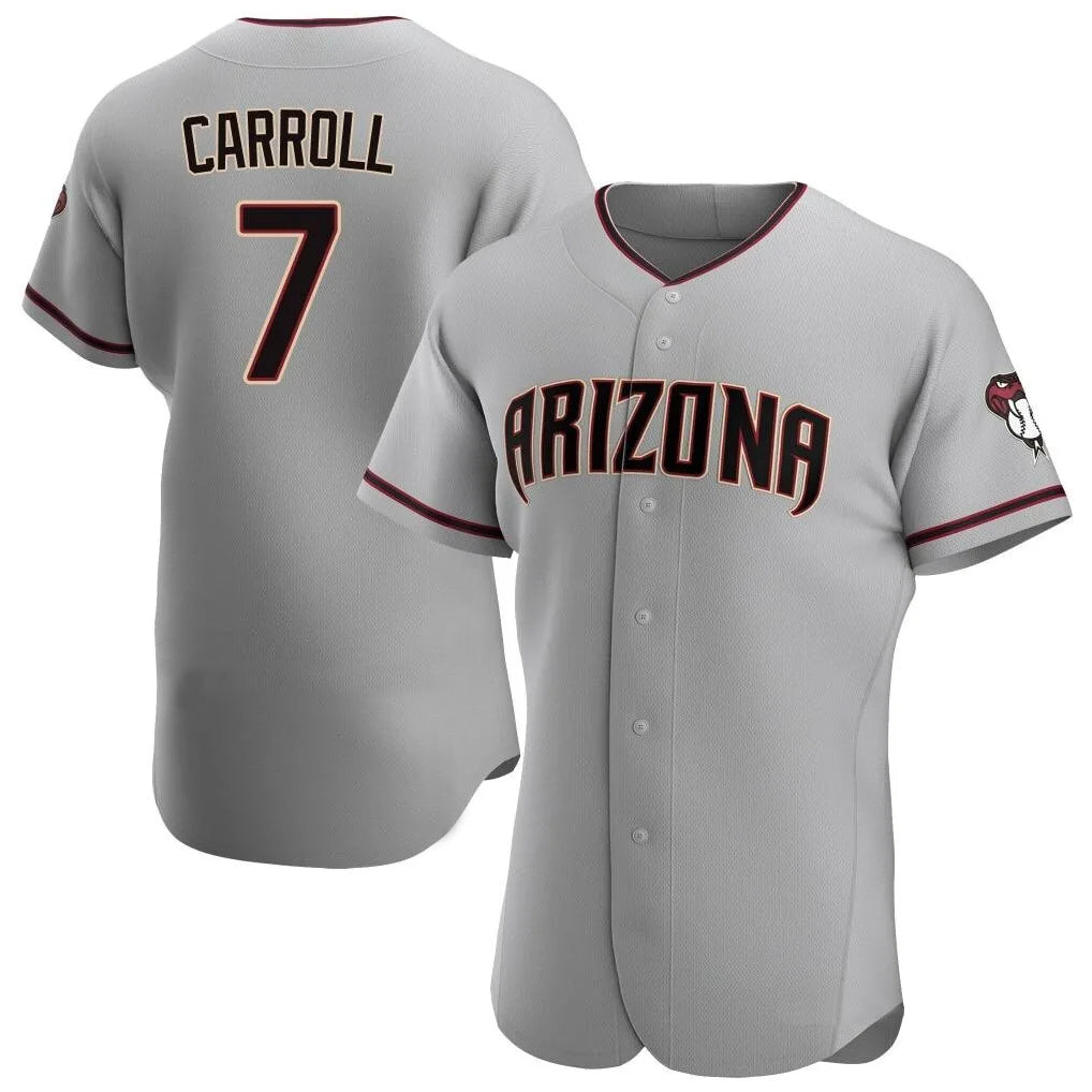 A.Diamondbacks #7 Corbin Carroll Player Gray Road Limited Elite Home Game Edoa Stitched Jerseys