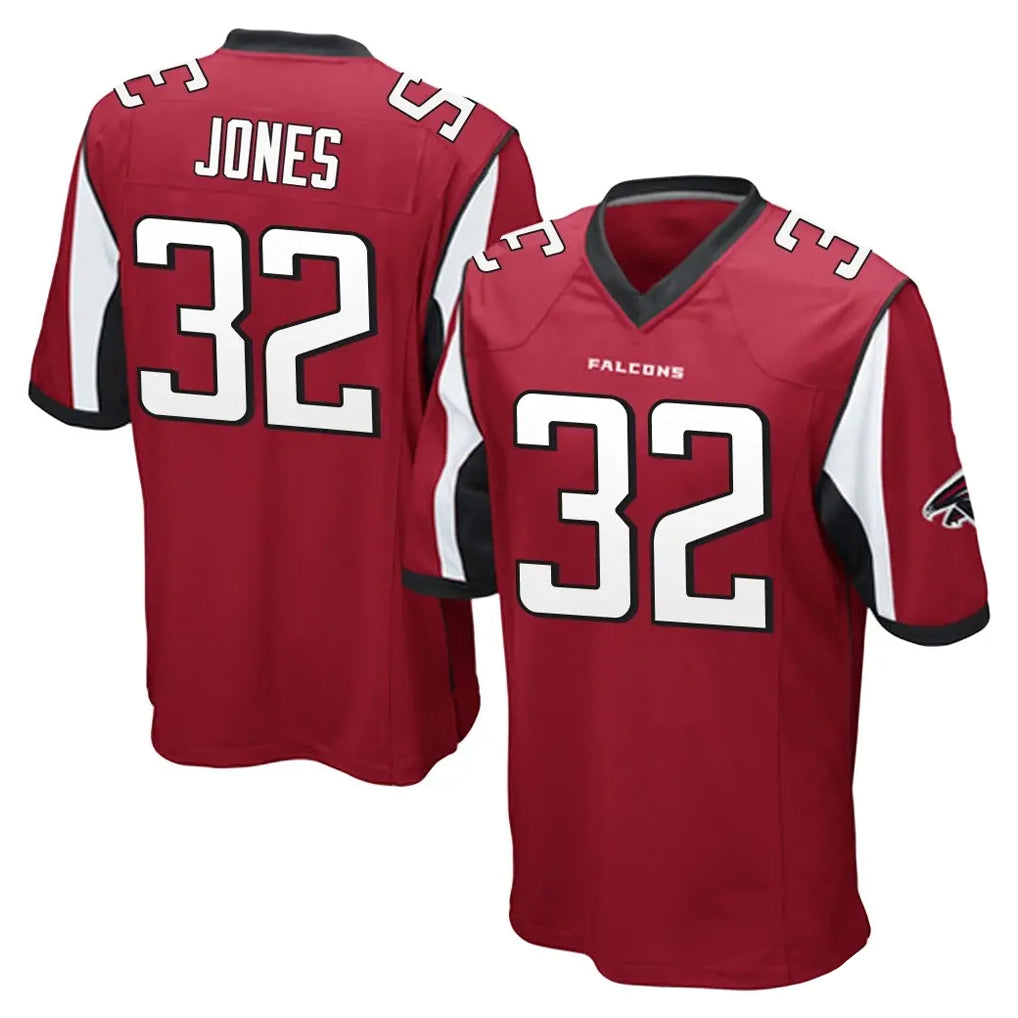 A.Falcons #32 Cash Jones Player Red Color Vapor Home Game Edoa Stitched Jerseys