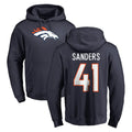 D.Broncos #41 Drew Sanders Player Navy Pullover Hoodie Limited Edoa Stitched Jerseys