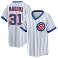 C.Cubs #31 Greg Maddux Player White T-shirt Cooperstown Collection Limited Edoa Stitched Jerseys