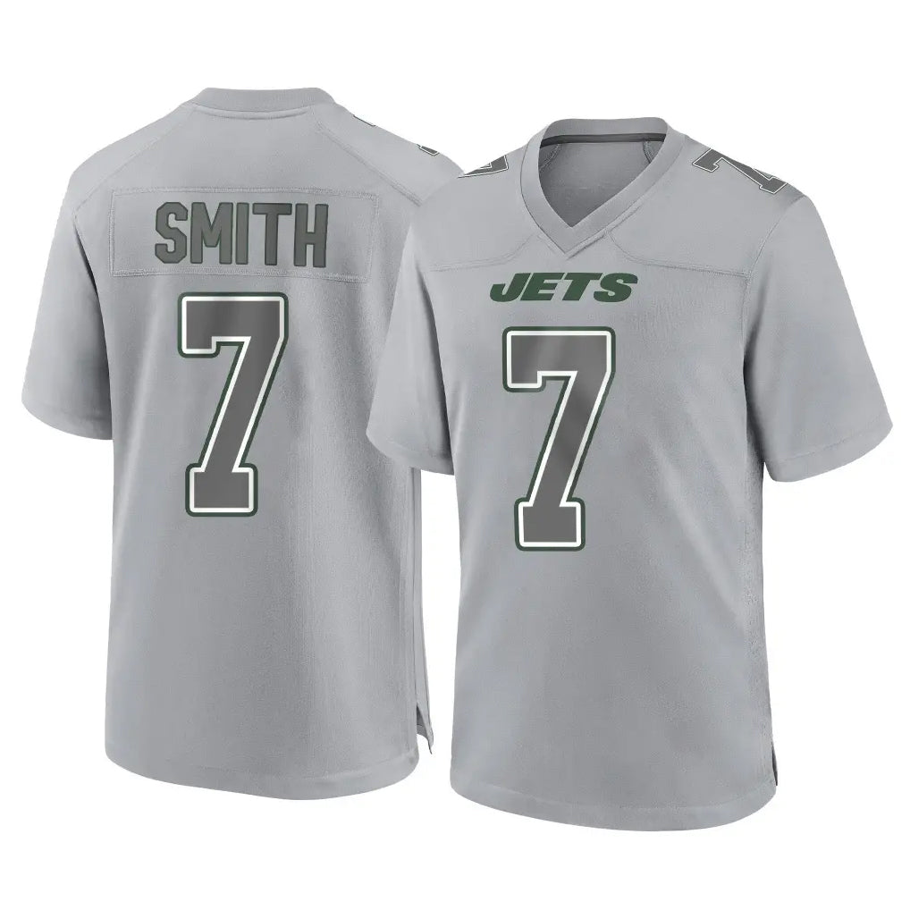 NY.Jets #7 Geno Smith Player Gray Limited Atmosphere Fashion Home Game Edoa Stitched Jerseys