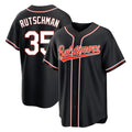 B.Orioles #35 Adley Rutschman Player Black Out Home Game Edoa Stitched Jerseys