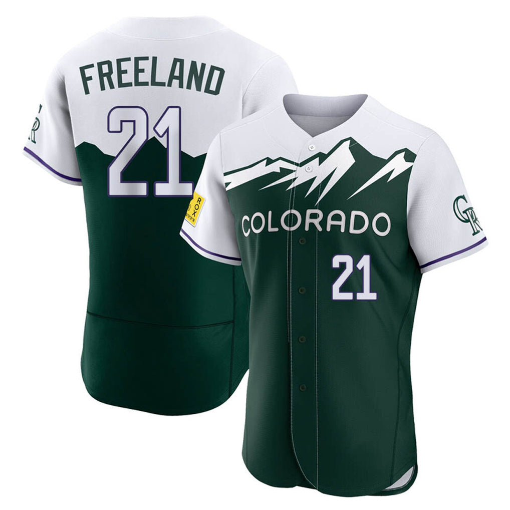 C.Rockies #21 Kyle Freeland Player Green City Connect Limited Elite Home Edoa Stitched Jerseys