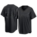 Athletics #33 Henry Bolte Player Black Pitch Fashion T-shirt Home Game Edoa Stitched Jerseys
