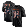 C.Bears #34 Walter Payton Player Carbon Black Fashion Game Edoa Stitched Jerseys