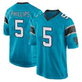 C.Panthers #5 Jaelan Phillips Player Blue Game Edoa Stitched Jerseys