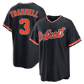 D.Tigers #3 Alan Trammell Player Navy Home Game Edoa Stitched Jerseys