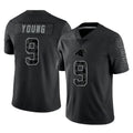 C.Panthers #9 Bryce Young Player Black Limited Reflective Game Edoa Stitched Jerseys