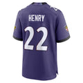 B.Ravens #22 Derrick Henry Player Purple Home Game Edoa Stitched Jerseys