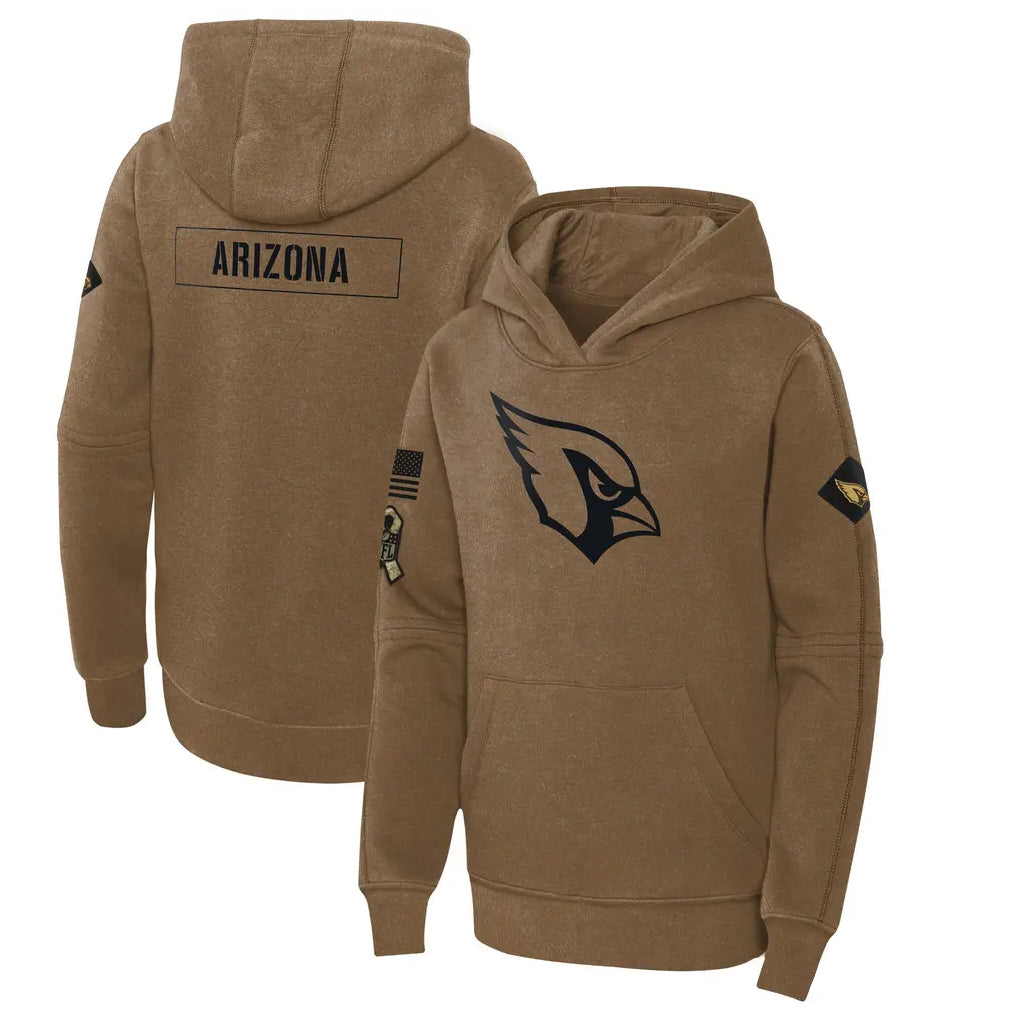 A.Cardinals ## Cardinals Blank Player Brown Salute To Service Limited Hoodies Edoa Stitched Jerseys