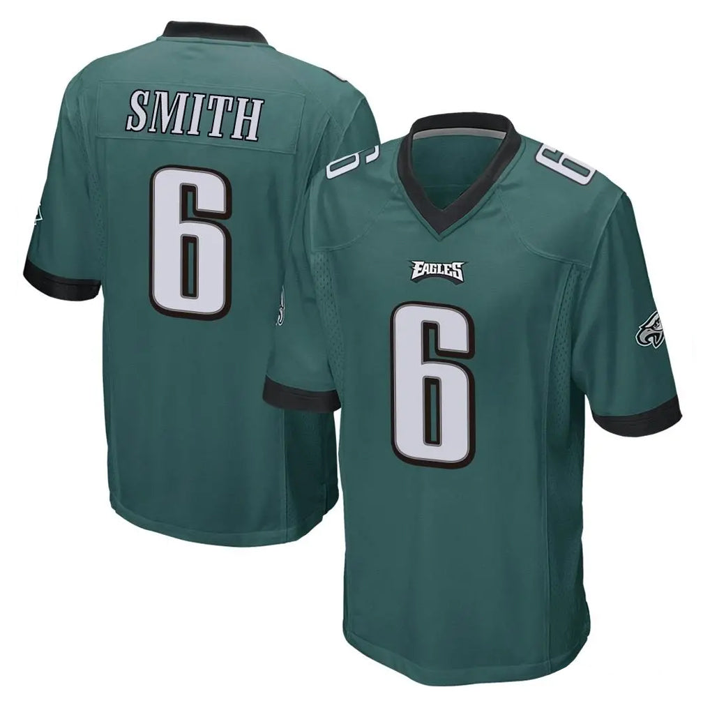 P.Eagles #6 DeVonta Smith Player Team Color Green Home Game Edoa Stitched Jerseys