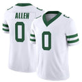 NY.Jets #0 Braelon Allen Player White Legacy Limited Vapor F.U.S.E. Home Game Edoa Stitched Jerseys
