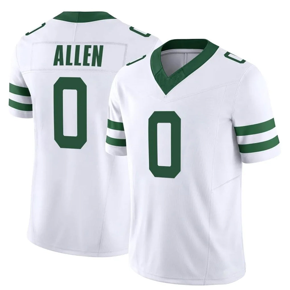 NY.Jets #0 Braelon Allen Player White Legacy Limited Vapor F.U.S.E. Home Game Edoa Stitched Jerseys