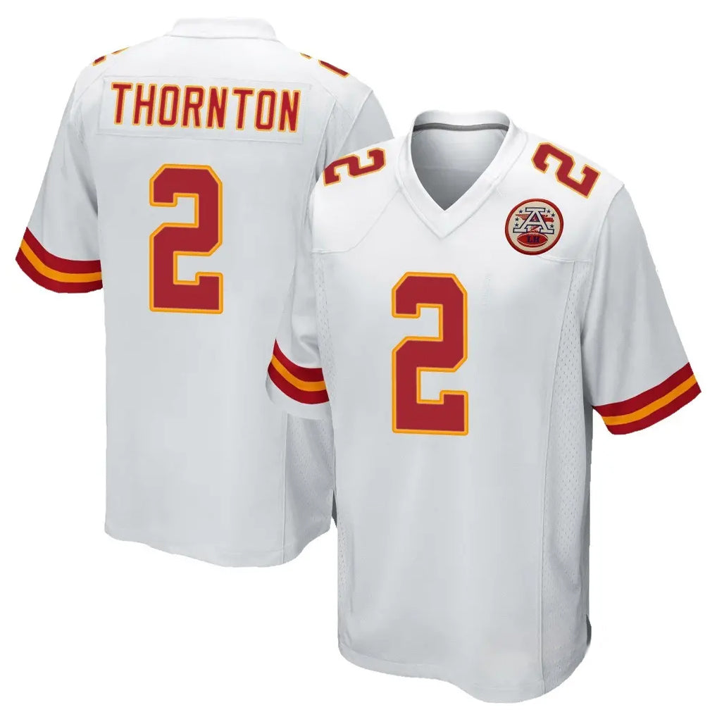 KC.Chiefs #2 Tyquan Thornton Player White Home Game Edoa Stitched Jerseys