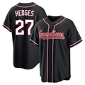 C.Guardians #27 Austin Hedges Player Black Fashion Out Home Game Edoa Stitched Jerseys