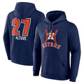 H.Astros #27 Jose Altuve Player Navy Pullover Hoodie Edoa Stitched Jerseys