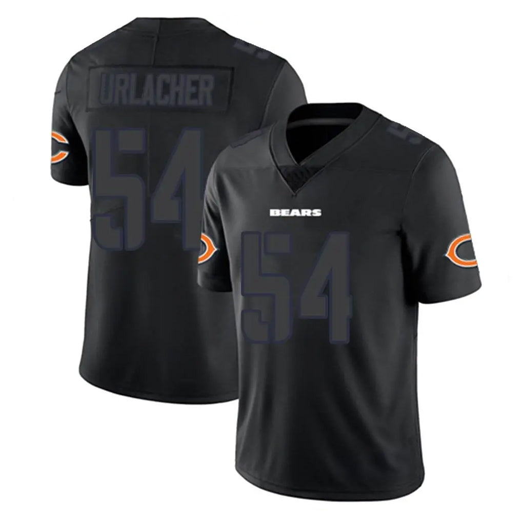 C.Bears #54 Brian Urlacher Player Black Impact Limited Game Edoa Stitched Jerseys
