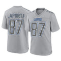 D.Lions #87 Sam LaPorta Player Gray Atmosphere Fashion Home Game Edoa Stitched Jerseys