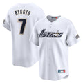 H.Astros #7 Craig Biggio Player White Throwback Cooperstown Collection Limited Edoa Stitched Jerseys