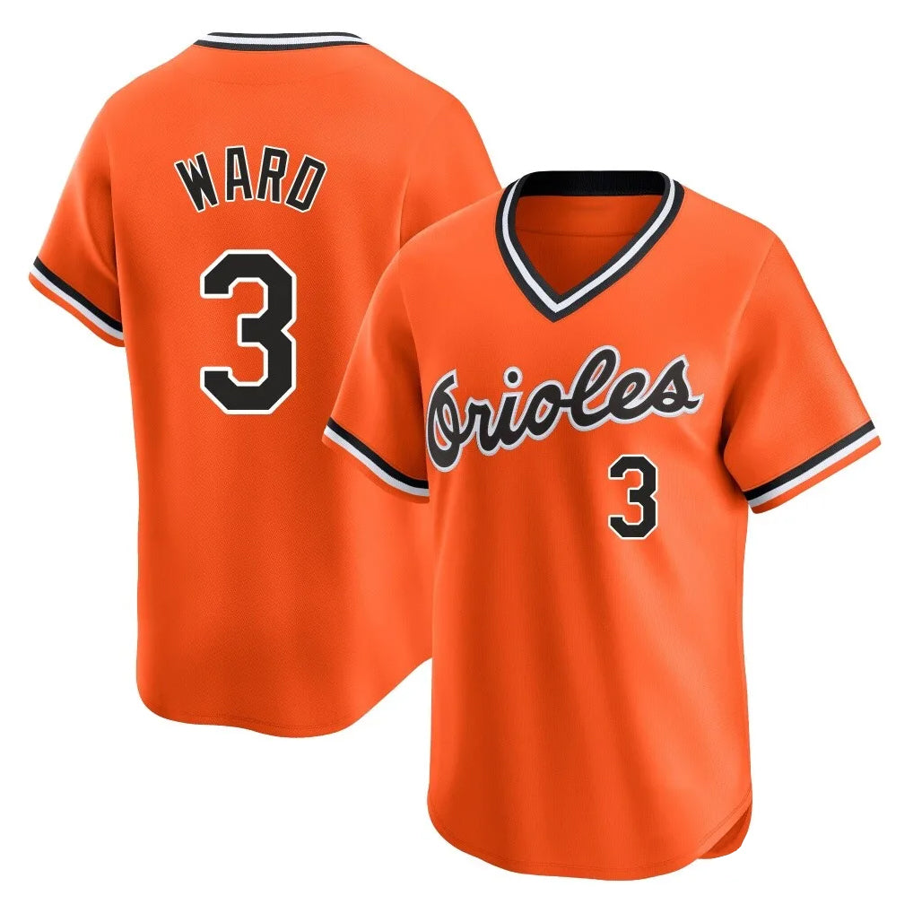 B.Orioles #3 Taylor Ward Player Orange T-shirt Limited Home Game Edoa Stitched Jerseys