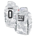 NY.Giants #0 Brian Burns Player Arctic Camo Salute to Service Pullover Hoodies Limited Game Edoa Stitched Jerseys