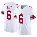 NY.Giants #6 Jaxson Dart Player White Limited Vapor F.U.S.E. Home Game Edoa Stitched Jerseys