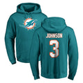 M.Dolphins #3 Chris Johnson Player Aqua LOGO Pullover Hoodies Limited Edoa Stitched Jerseys