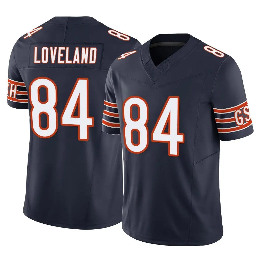 C.Bears #84 Colston Loveland Player Navy Vapor F.U.S.E. Limited Home Game Edoa Stitched Jerseys