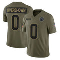 D.Cowboys #0 DeMarvion Overshown Player Olive 2025 Salute to Service Limited Home Game Edoa Stitched Jerseys