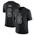 LV.Raiders #6 A.J. Cole Player Black Limited Black Impact Home Game Edoa Stitched Jerseys