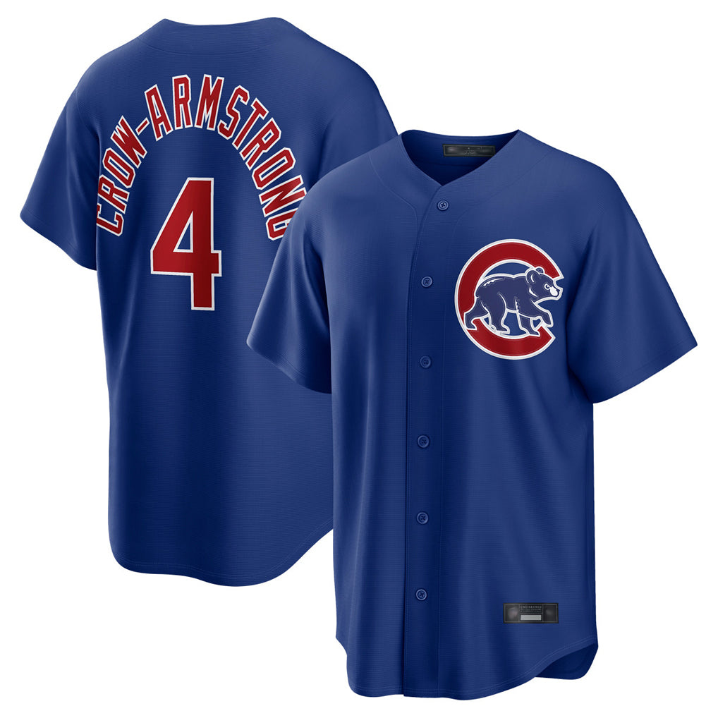 C.Cubs #4 Pete Crow-Armstrong Player Royal Home Game Edoa Stitched Jerseys