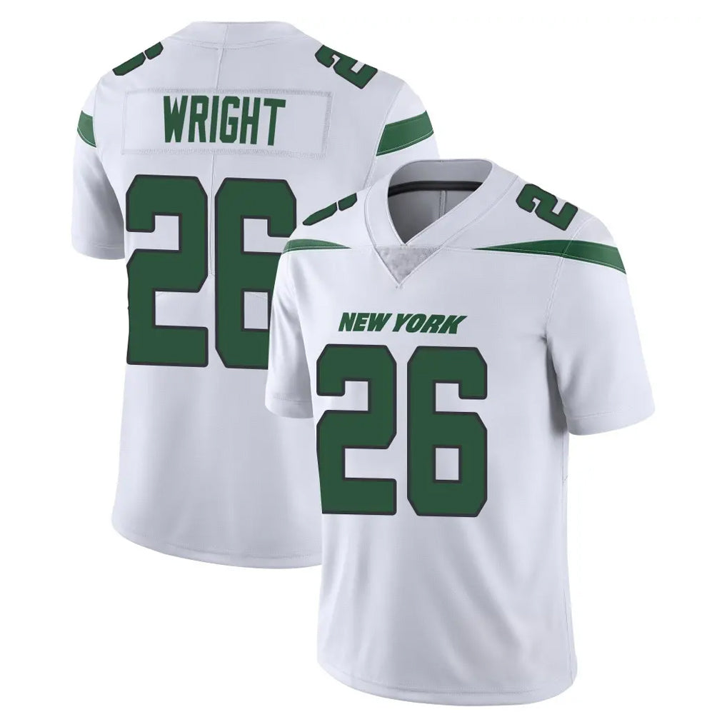 NY.Jets #26 Nahshon Wright Player White Spotlight Limited Vapor Home Game Edoa Stitched Jerseys