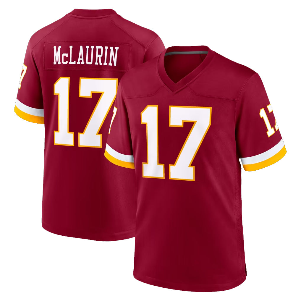 W.Commanders #17 Terry Mclaurin Player Burgundy Game Home Edoa Stitched Jerseys