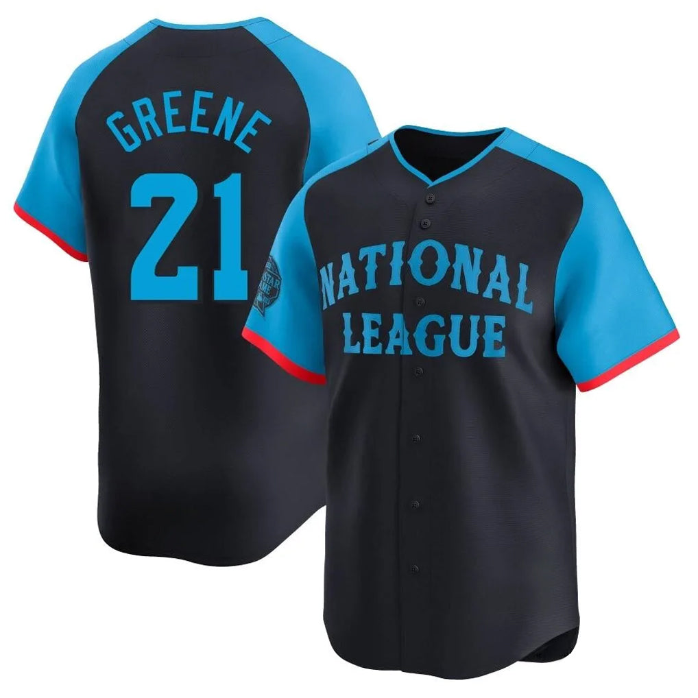 C.Reds #21 Hunter Greene Player Navy Limited National League All-Star Game Edoa Stitched Jerseys
