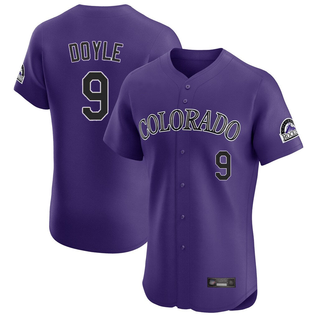 C.Rockies #9 Brenton Doyle Player Purple Limited Elite Home Edoa Stitched Jerseys